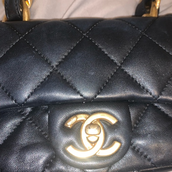 VINTAGE MINI CLASSIC FLAP CHUNKY CHAIN CHANEL - Picture 2 of 6